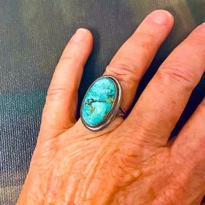 Vintage Navajo turquoise & sterling ring